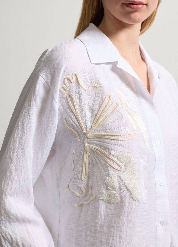 Camicia con ricamo floreale - Image 3