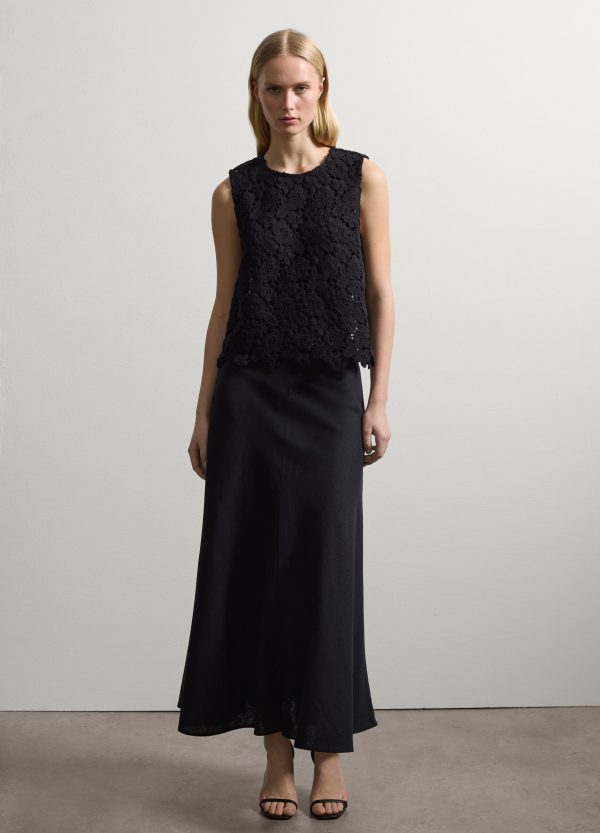 Tank top in pizzo