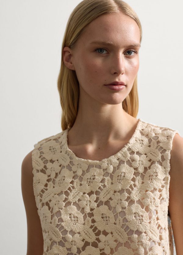Tank top in pizzo