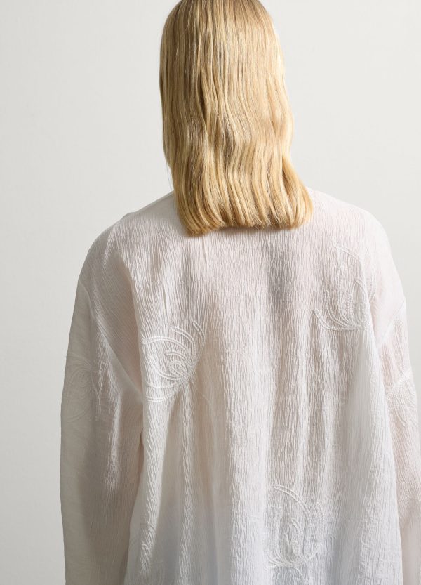 Blusa in crêpe con ricamo - Image 4