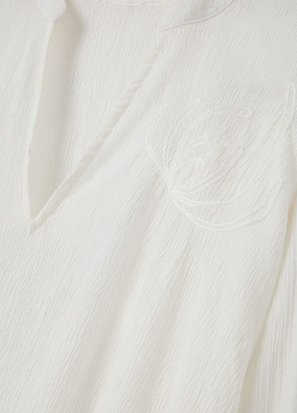 Blusa in crêpe con ricamo - Image 6