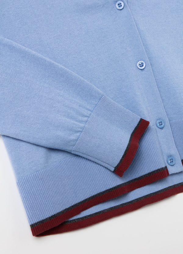 Cardigan in crêpe con profilo in lurex - Image 6