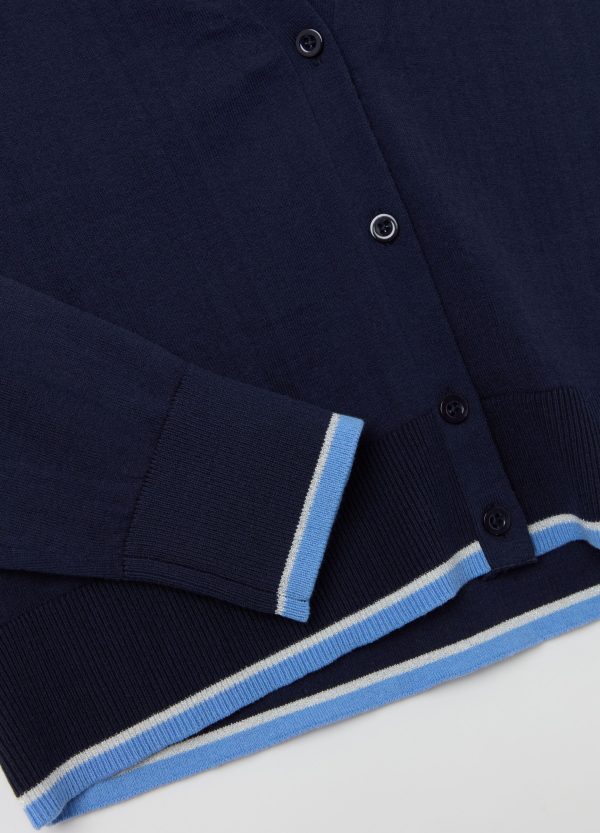Cardigan in crêpe con profilo in lurex - Image 6