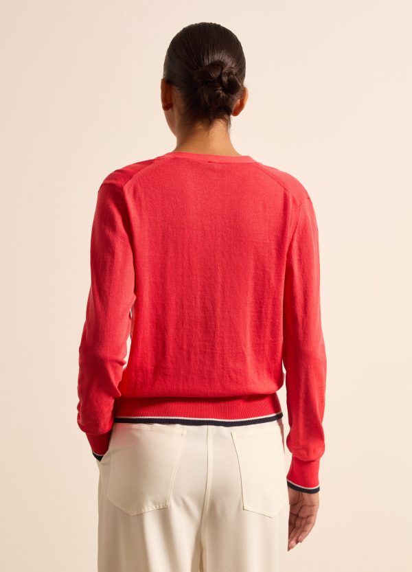 Cardigan in crêpe con profilo in lurex - Image 4