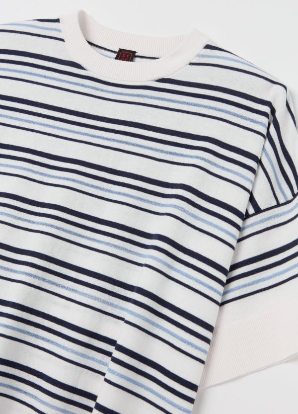 Maglia in crêpe a righe con lurex - Image 6