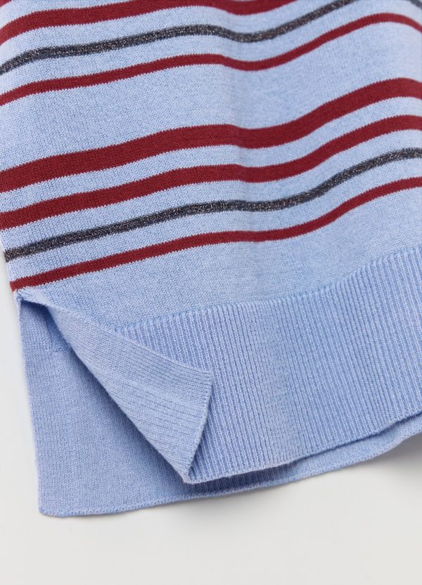 Maglia in crêpe a righe con lurex - Image 6