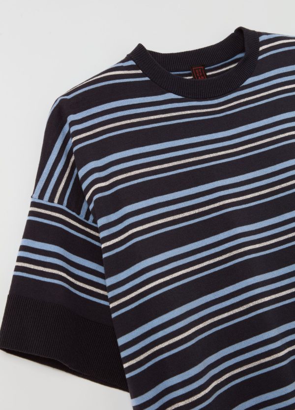 Maglia in crêpe a righe con lurex - Image 6