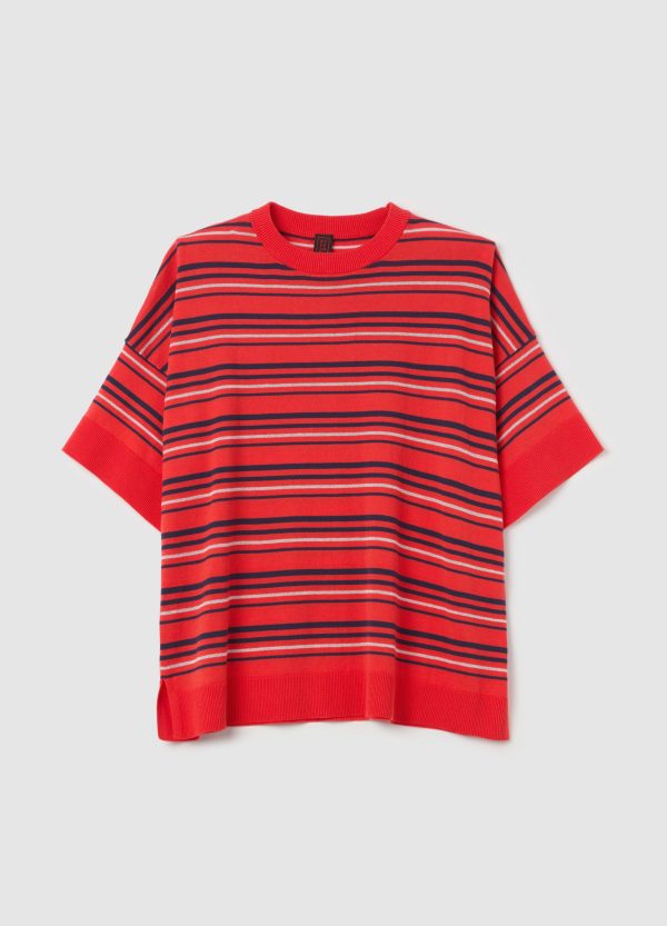 Maglia in crêpe a righe con lurex - Image 5