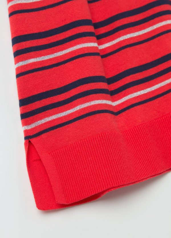 Maglia in crêpe a righe con lurex - Image 6