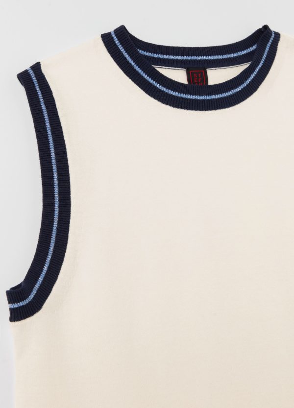 Tank top in crêpe con dettaglio lurex - Image 6