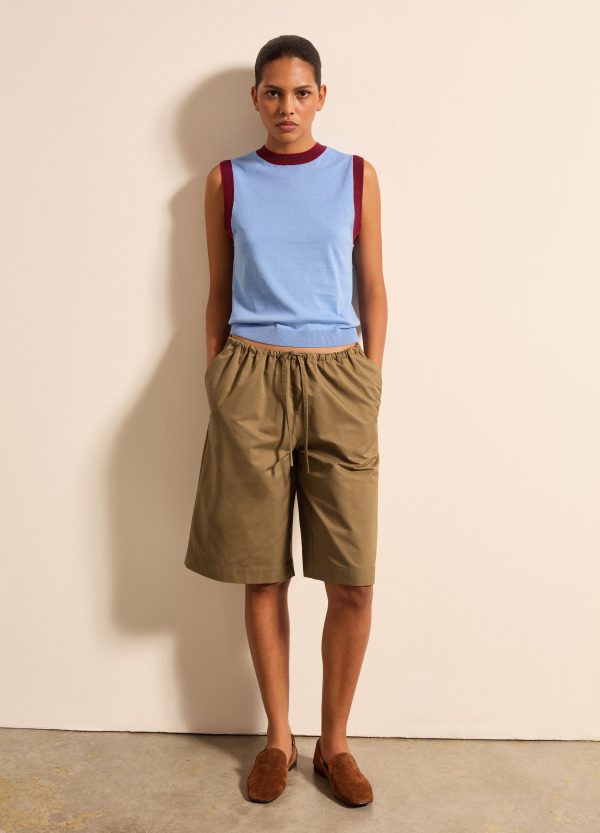Tank top in crêpe con dettaglio lurex - Image 2