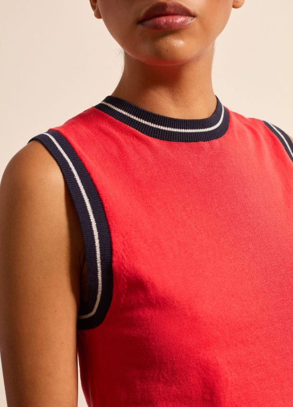 Tank top in crêpe con dettaglio lurex - Image 3