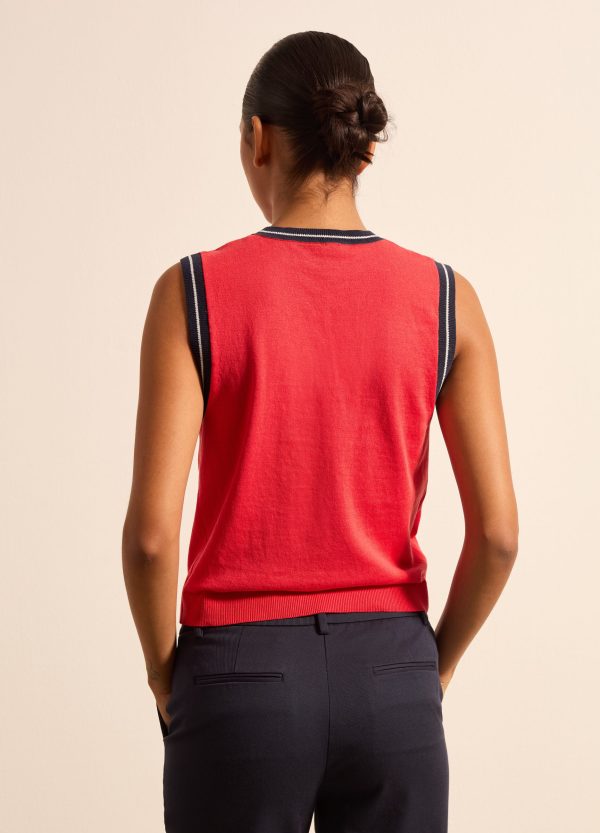Tank top in crêpe con dettaglio lurex - Image 4