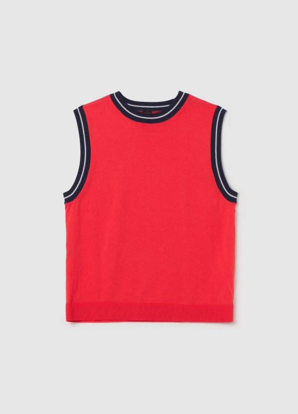 Tank top in crêpe con dettaglio lurex - Image 5