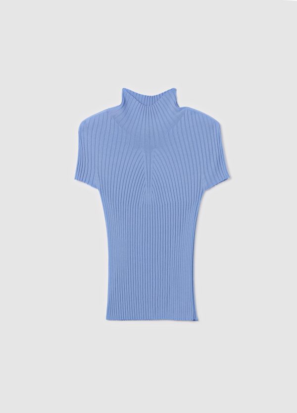 Maglia in crêpe a coste piatte - Image 5