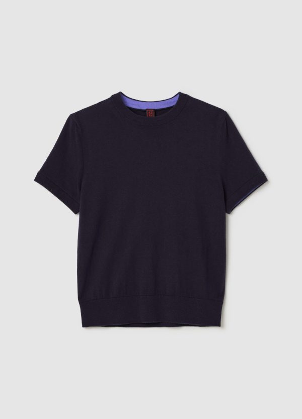 Maglia a maniche corte in lana, cotone e cashmere - Image 5