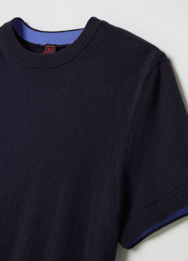 Maglia a maniche corte in lana, cotone e cashmere - Image 6