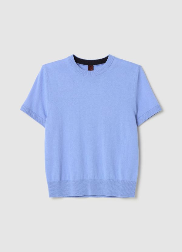 Maglia a maniche corte in lana, cotone e cashmere - Image 5