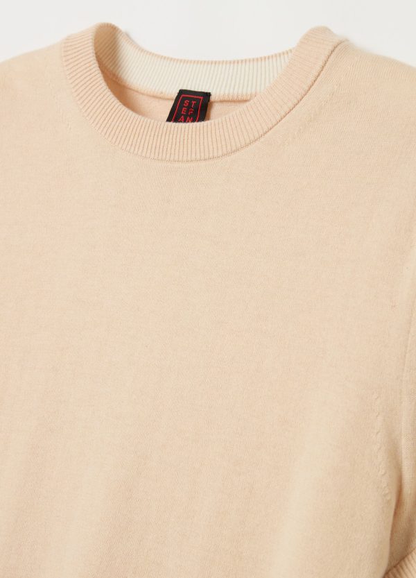 Maglia a maniche corte in lana, cotone e cashmere - Image 6
