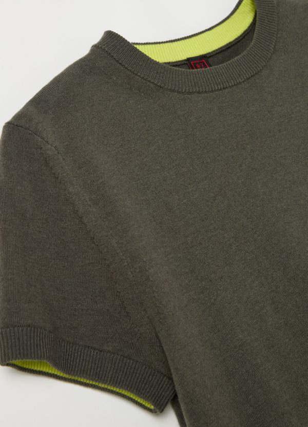 Maglia a maniche corte in lana, cotone e cashmere - Image 6