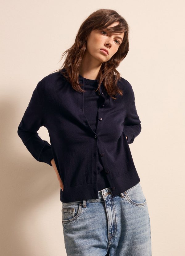 Cardigan in lana, cotone e cashmere - Image 2
