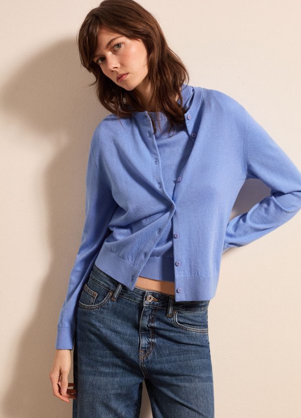 Cardigan in lana, cotone e cashmere - Image 2