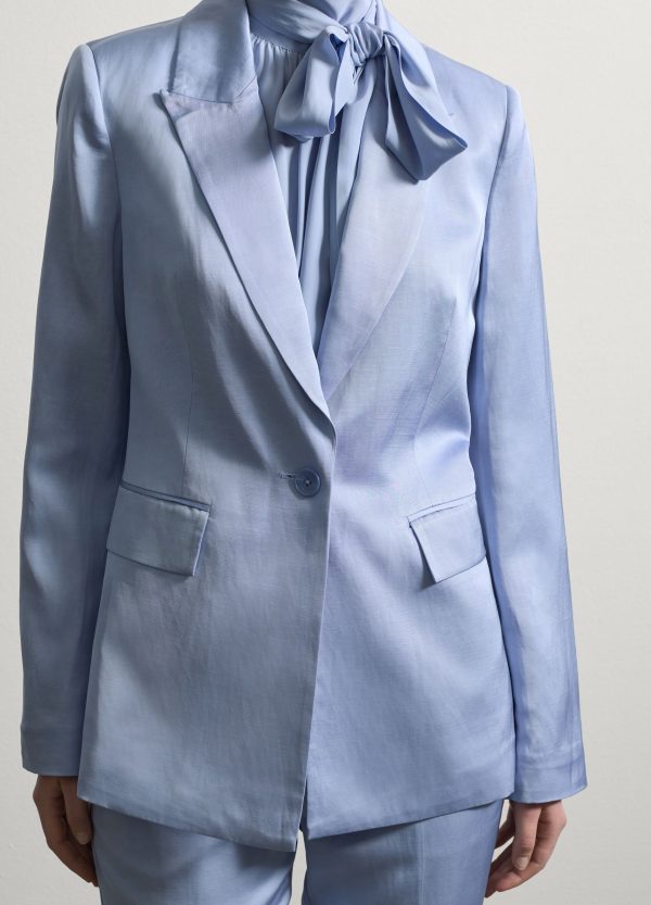 Blazer monopetto in satin - Image 3