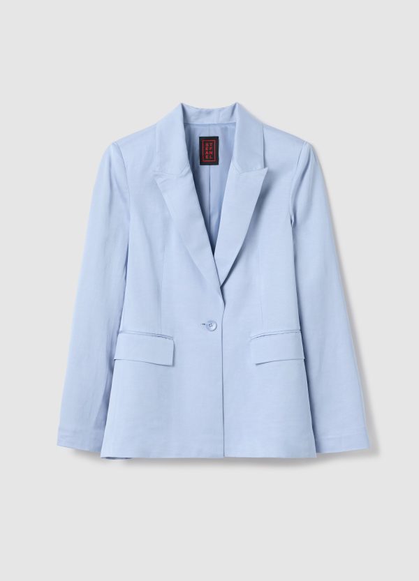Blazer monopetto in satin - Image 5