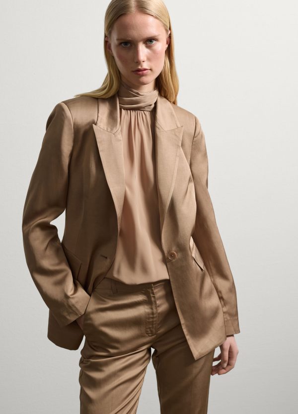 Blazer monopetto in satin