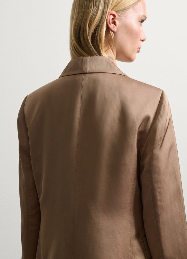 Blazer monopetto in satin - Image 4