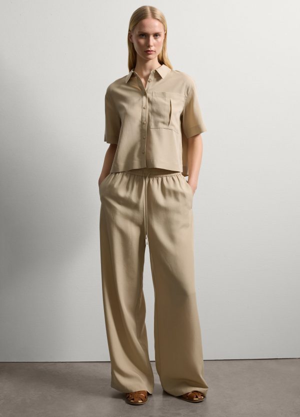Shacket cropped con tasca - Image 2