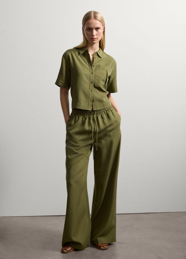 Shacket cropped con tasca - Image 2