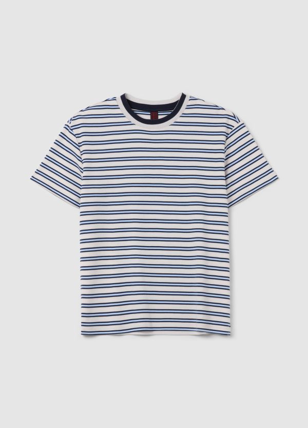 T-shirt in cotone a righe orizzontali - Image 5