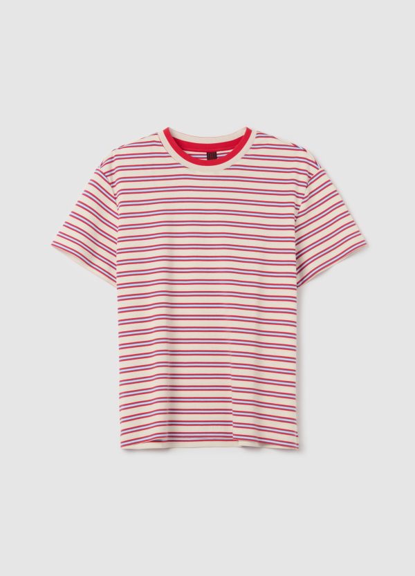 T-shirt in cotone a righe orizzontali - Image 5