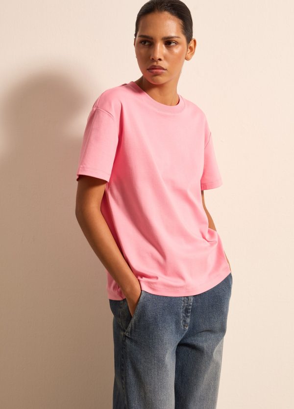 T-shirt in cotone tinta unita - Image 2