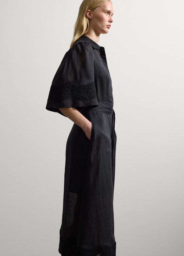 Vestito chemisier con sangallo - Image 3