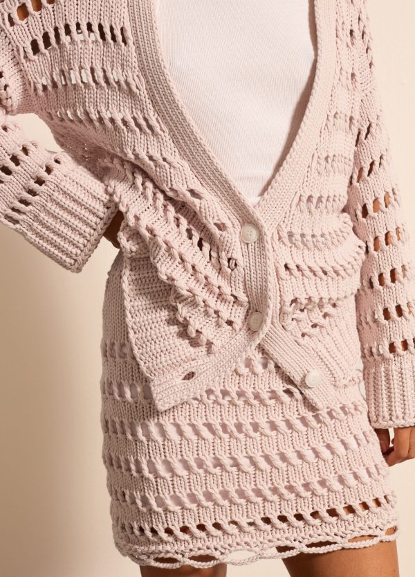 Cardigan oversize traforato