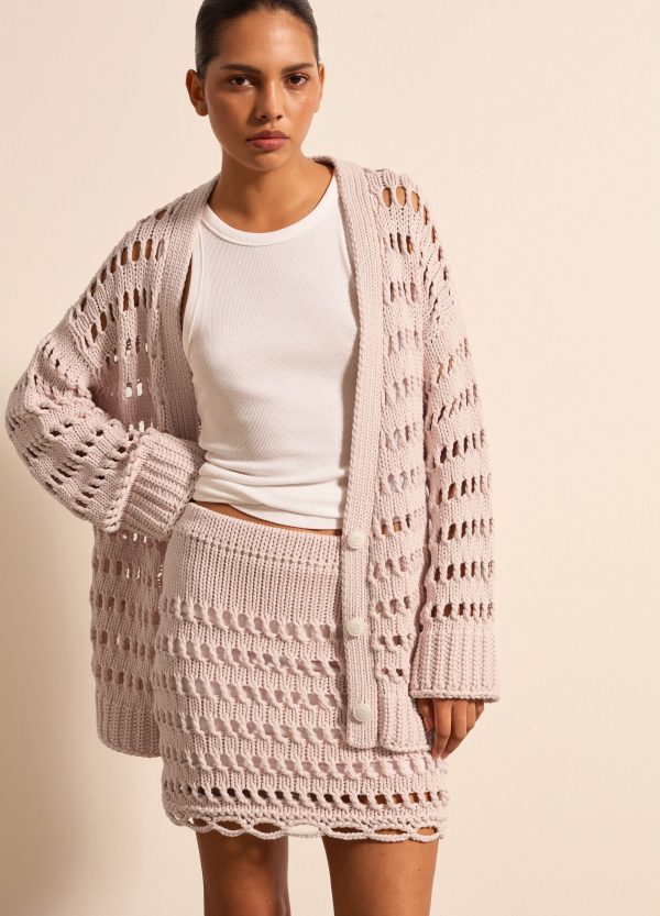 Cardigan oversize traforato - Image 2