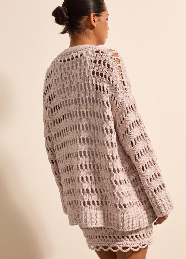 Cardigan oversize traforato - Image 4