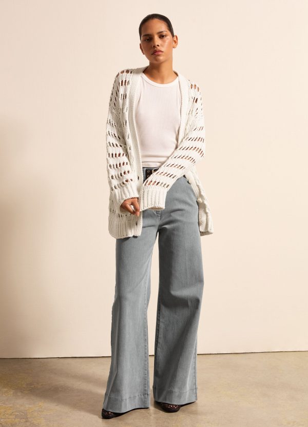 Cardigan oversize traforato - Image 2