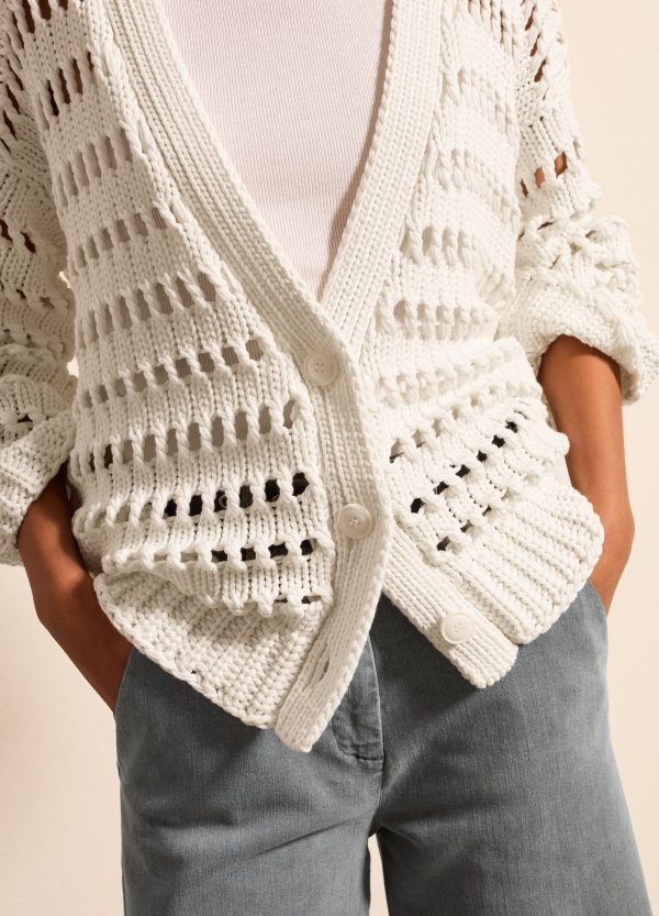 Cardigan oversize traforato - Image 3