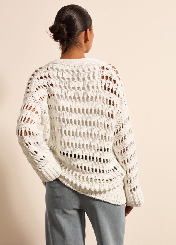 Cardigan oversize traforato - Image 4