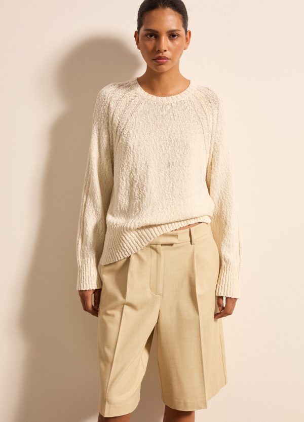 Pullover in cotone e lino