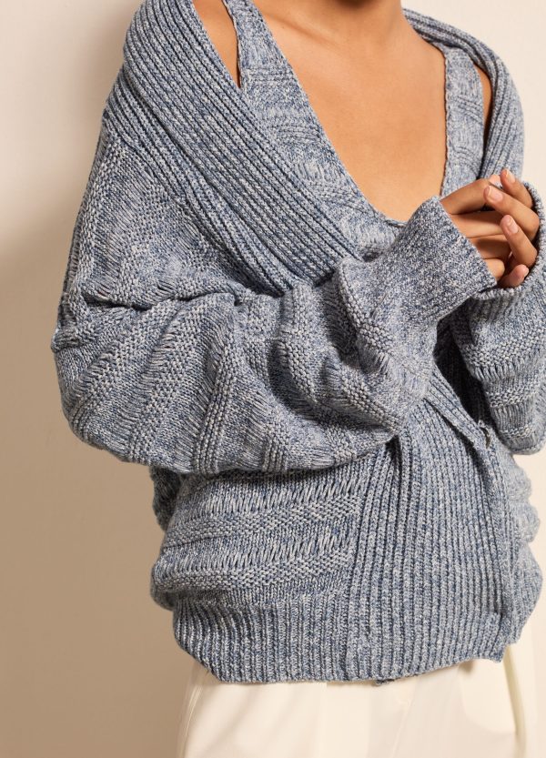 Cardigan mélange doppiopetto - Image 3