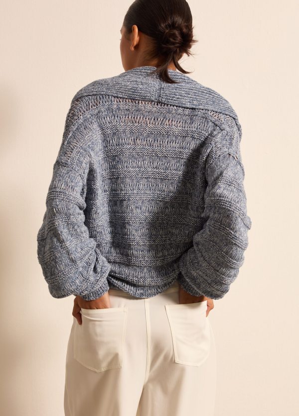 Cardigan mélange doppiopetto - Image 4