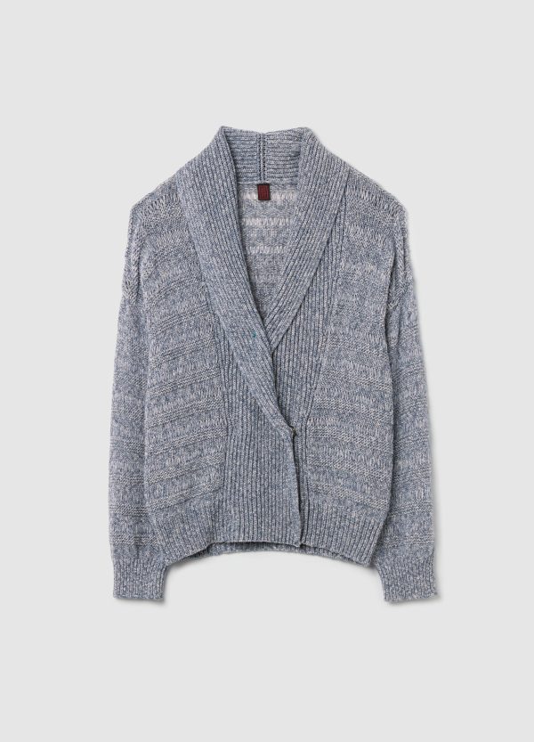 Cardigan mélange doppiopetto - Image 5