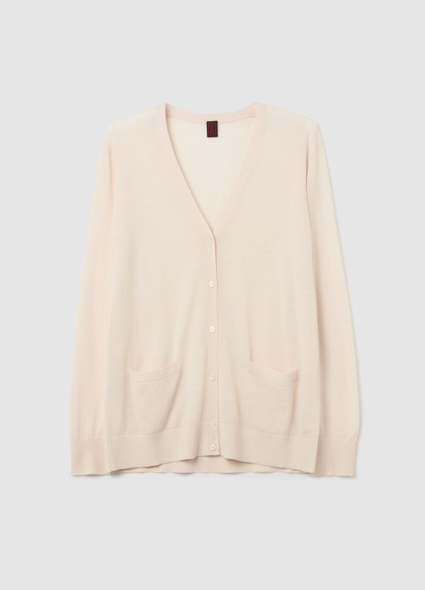 Cardigan in lana con scollo a V - Image 5