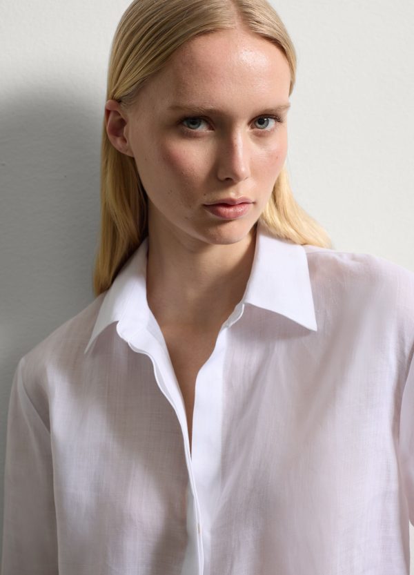 Camicia regular fit in ramiè - Image 3