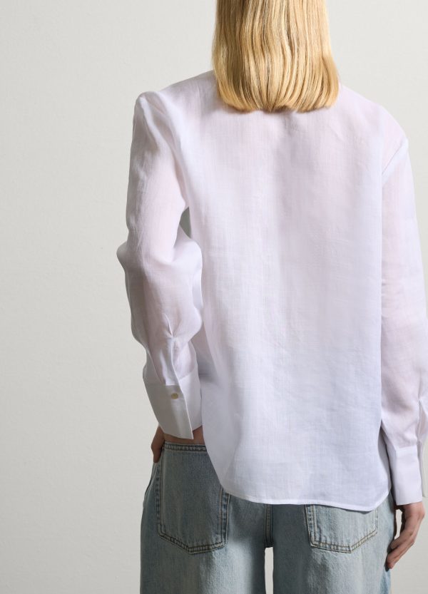 Camicia regular fit in ramiè - Image 4