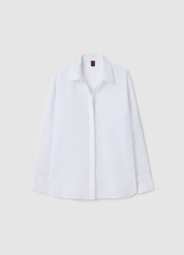 Camicia regular fit in ramiè - Image 5